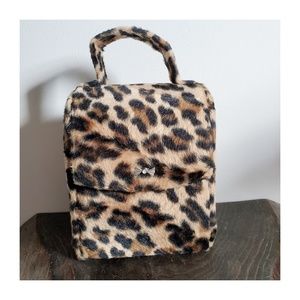 Sold Vintage Fuzzy Leopard Print Jewelry Organizer